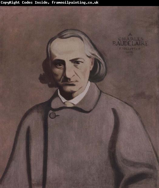 Felix Vallotton Portrait decoratif of Charles Baudelaire